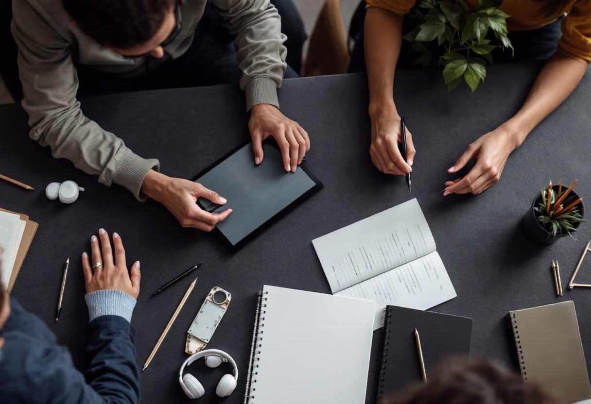 image of students attending an online class (for a edtech)